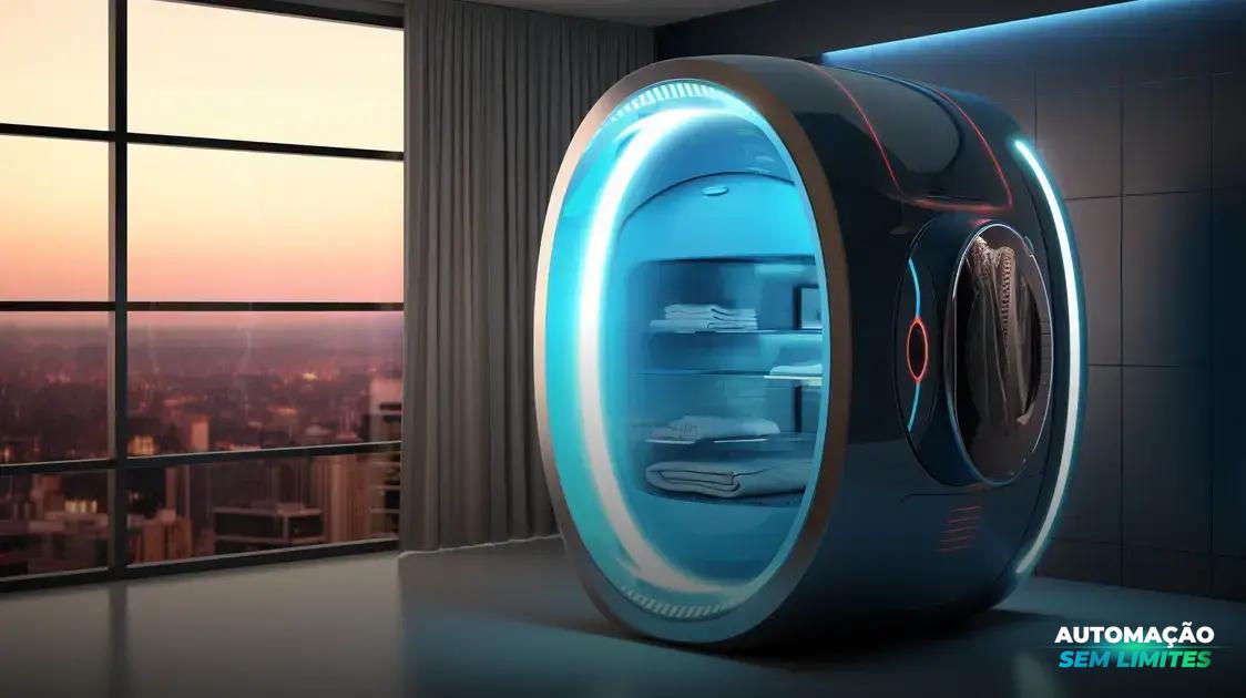 Lava e Seca Smart LG VC5: modelo compacto com porta de vidro temperado Lava e Seca Smart LG VC5: modelo compacto com porta de vidro temperado